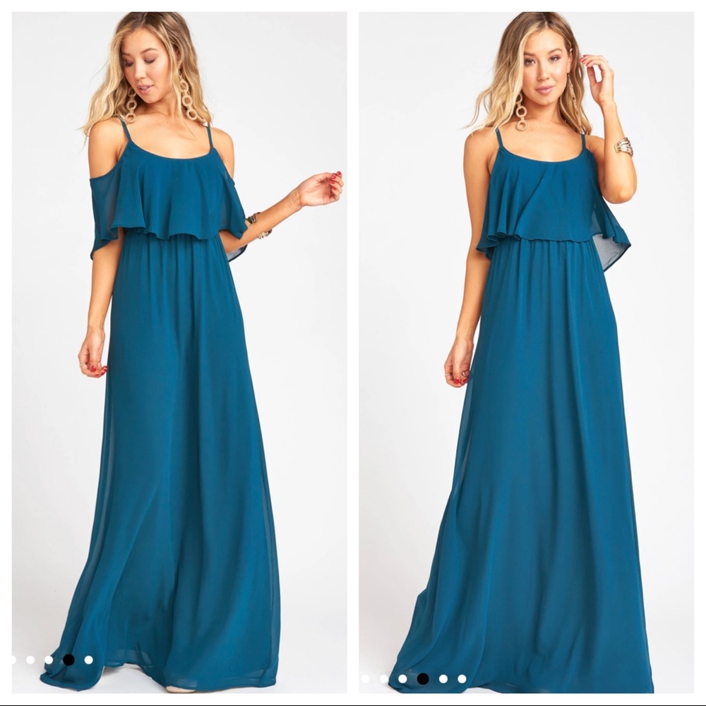 NWT Caitlin Ruffle Maxi Dress
